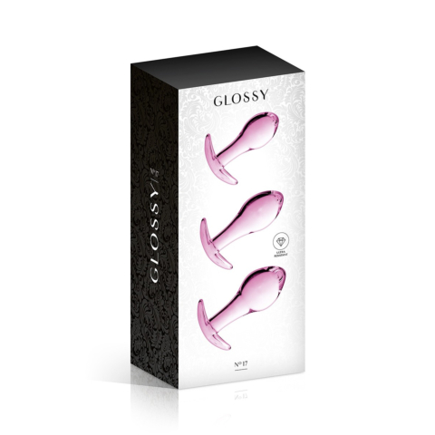 Набір скляних анальних пробок 17 PINK Glossy Toys