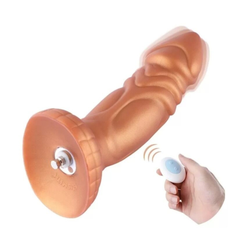 Фаллоимитатор с вибрацией Hismith Slightly Curved Vibrating Silicone Dildo Monster Series