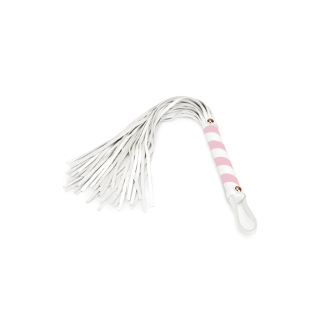 Флогер Liebe Seele White & Pink Leather Flogger