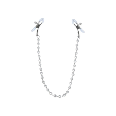 Затискачі для сосків з перлами Feral Feelings Nipple clamps Pearls Silver
