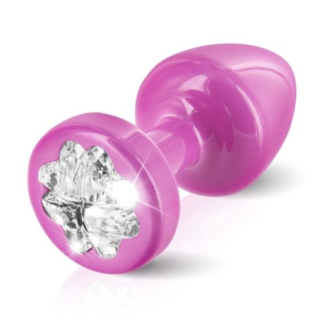 Анальна пробка зі стразом Diogol Anni R Clover Pink Кристал 25мм