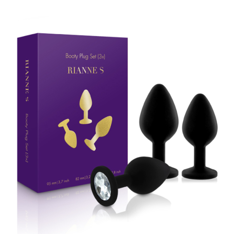 Набір чорних пробок Rianne S - Booty Plug Set 3x Black