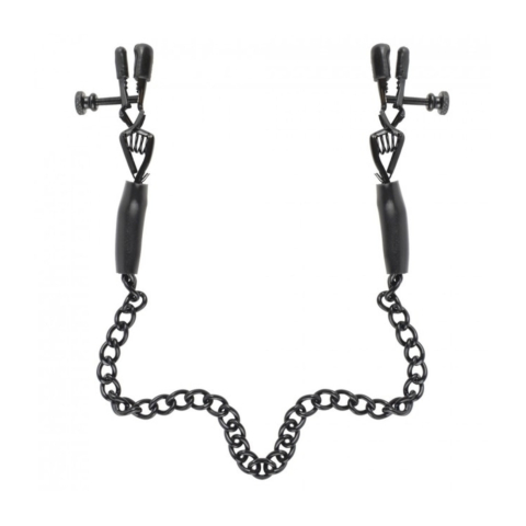 Зажимы Fetish Fantasy Adjustable Nipple Chain Clamps Black
