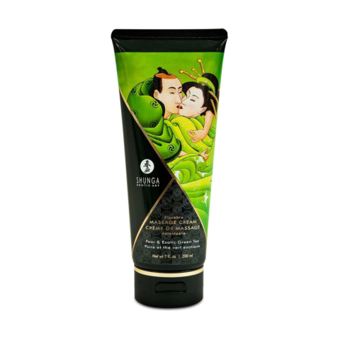 Съедобный массажный крем Shunga Pear & Exotic Green Tea