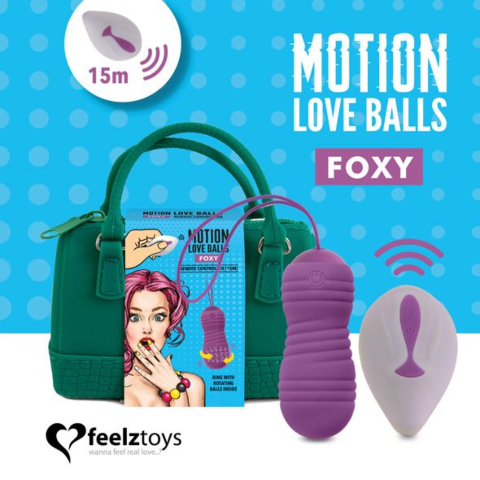 Вагінальні кульки з перловим масажем FeelzToys Motion Love Balls Foxy