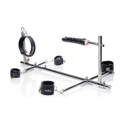 Конструкція для фіксації з фалоімітатором Imprisoned Metal Stockade with Dildo