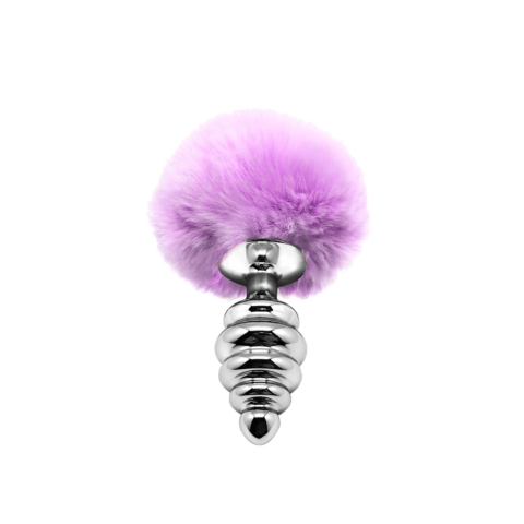 Анальная пробка Alive Fluffy Twist Plug M Purple