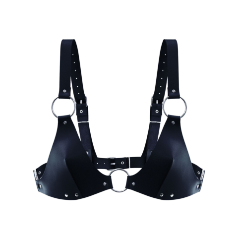 Лиф из натуральной кожи Feral Feelings Bikini Top Black