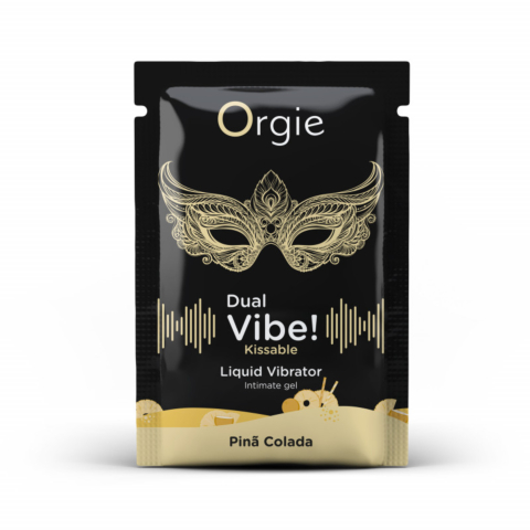 Пробник жидкого вибратора Orgie Dual Vibe! Pina Colada 1 мл