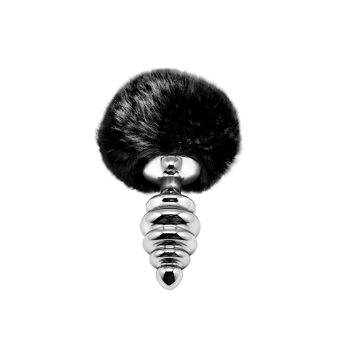 Анальная пробка Alive Fluffy Twist Plug M Black