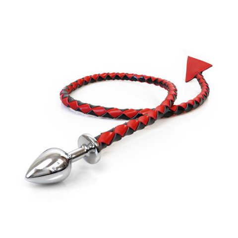 Металева анальна пробка S з диявольським хвостом Art of Sex Succubus Black/Red