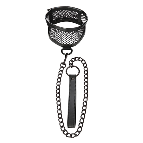 Ошейник с поводком S&M Fishnet Collar and Leash