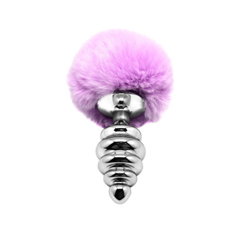 Анальная пробка Alive Fluffy Twist Plug L Purple