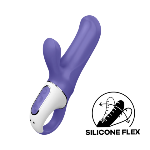 Мощный вибратор-кролик Satisfyer Vibes Magic Bunny, два мотора, литой силикон, 12 режимов работы