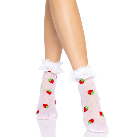 Носки Leg Avenue Strawberry Ruffle Anklets