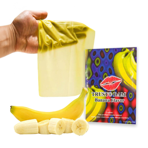 Латексная салфетка для кунилингуса Latex Dental Dams Banana 1 шт