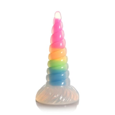 Фаллоимитатор Creature Cocks Luminescent Rainbow Silicone Dildo