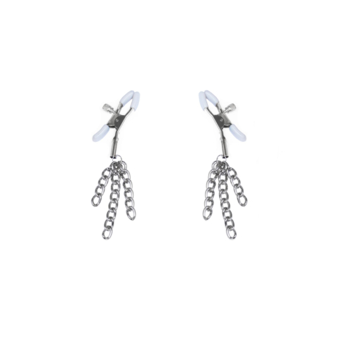 Затискачі для сосків Feral Feelings Tassels Silver/White