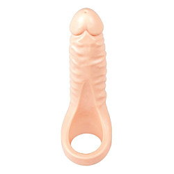 Кольцо с фаллоимитатором для двойного проникновения Realistixxx Double Fucker