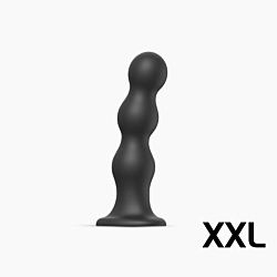 Насадка для страпона Strap-On-Me Dildo Plug Balls Black XXL