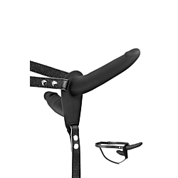 Подвійний страпон Fetish Tentation Strap-On Enjoy Pain Black