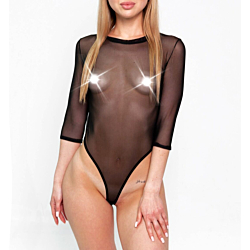 Сексуальное прозрачное боди сетка Sheril с рукавами Art of Sex - Sheril черный, L-2XL