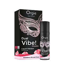 Рідкий вібратор Orgie Dual Vibe! Strawberry Gin And Tonic 15 мл