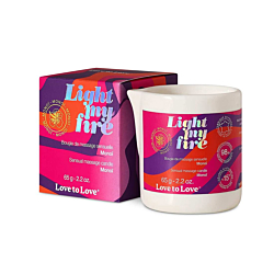 Массажная свеча Love To Love LIGHT MY FIRE Monoi (80 мл) без парабенов и консервантов