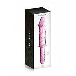 Скляний фалоімітатор №12 PINK Glossy Toys