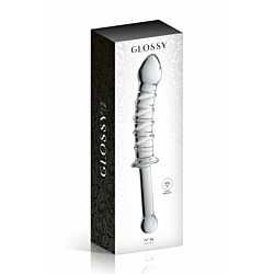 Скляний фалоімітатор №16 CLEAR Glossy Toys