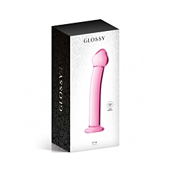 Скляний фалоімітатор №14 PINK Glossy Toys