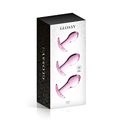 Набір скляних анальних пробок 17 PINK Glossy Toys