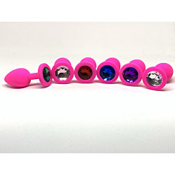 Анальна пробка силіконова S Pink Clear