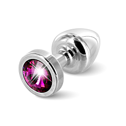 Анальна пробка Diogol - Anni Butt Plug Round 25 mm Silver & Pink