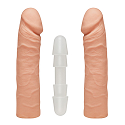 Фалоімітатор подвійний Doc Johnson The D - Double D - 16 Inch - ULTRASKYN, діаметр 4,4 см, Vack-U-Lock