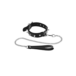 Нашийник з шипами та з повідцем Fetish Tentation