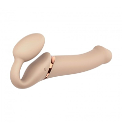 Безремневий страпон із вібрацією Strap-On-Me Vibrating Flesh L