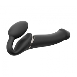 Безремневий страпон із вібрацією Strap-On-Me Vibrating Black L