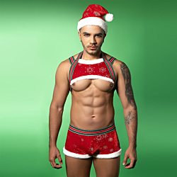 Новорічний чоловічий еротичний костюм JSY Santa Charm Set 9133 One Size