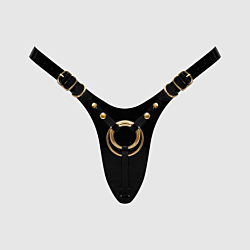 Трусики для страпона Strap-On-Me Leatherette Harness Fabulous One Size Black Glossy