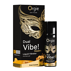 Рідкий вібратор Orgie Dual Vibe! Pina Colada 15 мл