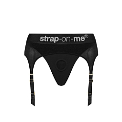 Трусики для страпона з підв’язками для панчіх Strap-On-Me Rebel Harness XS