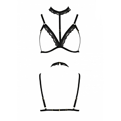 Лиф с чокером Passion Exclusive SHELLY BRA S/M Black