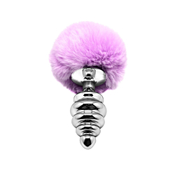 Анальна пробка Alive Fluffy Twist Plug L Purple