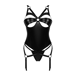 Чорний корсет і стрінги Obsessive Armares