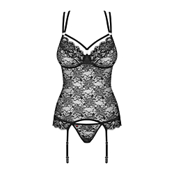 Корсет і стрінги Obsessive 860-COR-1 S/M