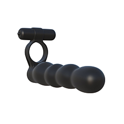 Эрекционное кольцо с фаллоимитатором Pipedream Fantasy C-Ringz Posable Partner Double Penetrator