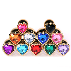 Анальна металева пробка Baby XXX S з кристалом Серце