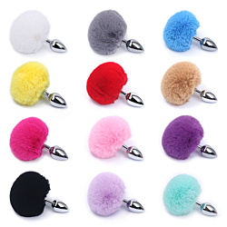 Анальна металева пробка Baby XXX S з хутром