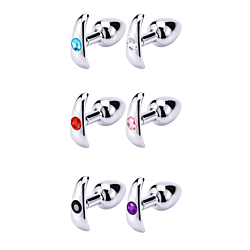 Анальная пробка металлическая Baby XXX S с кристаллом